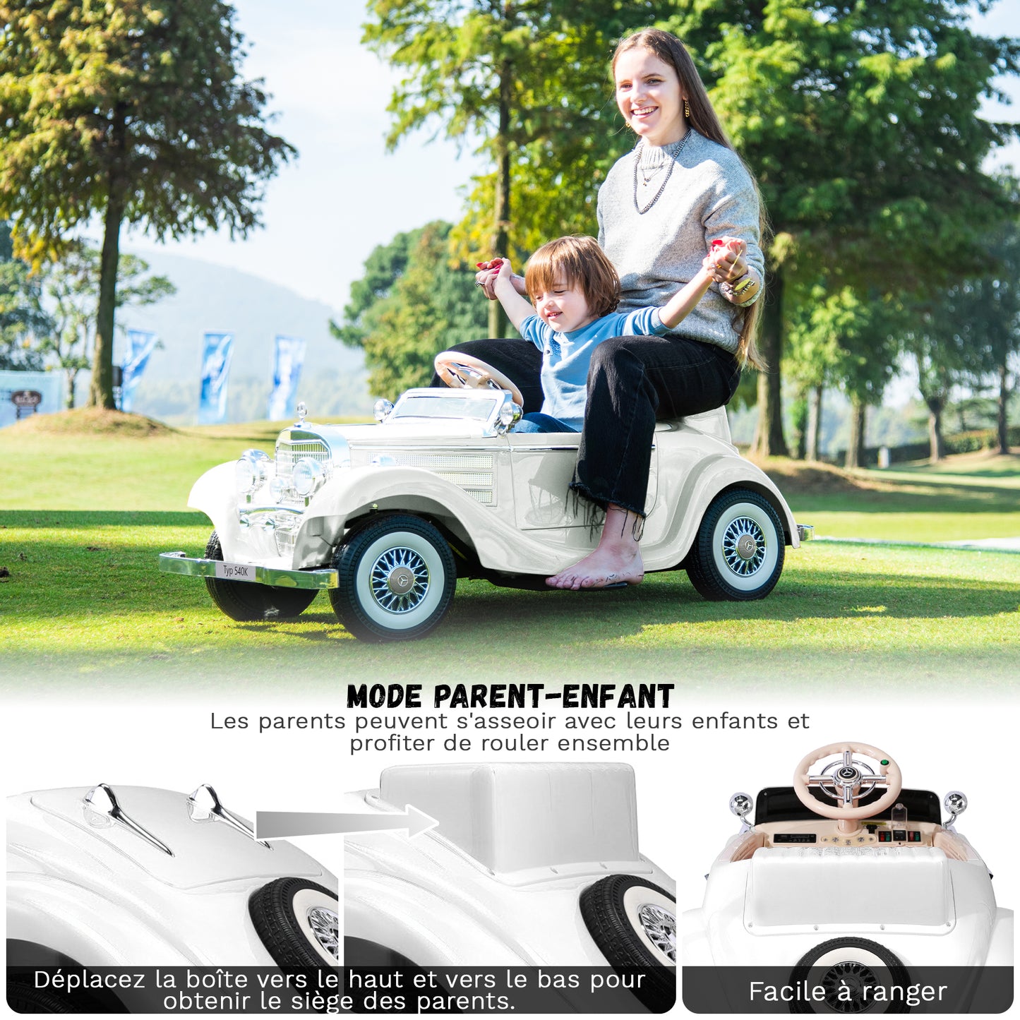 Vintage Mercedes 540K Roadster Electric Replica – Eleganz von 1936 und moderne Technologie