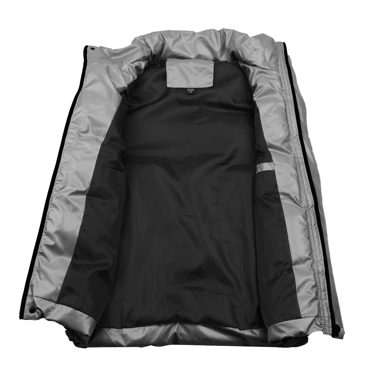 YFFUSHI Mens Shiny Padded Vest Casual Stand Collar Windproof