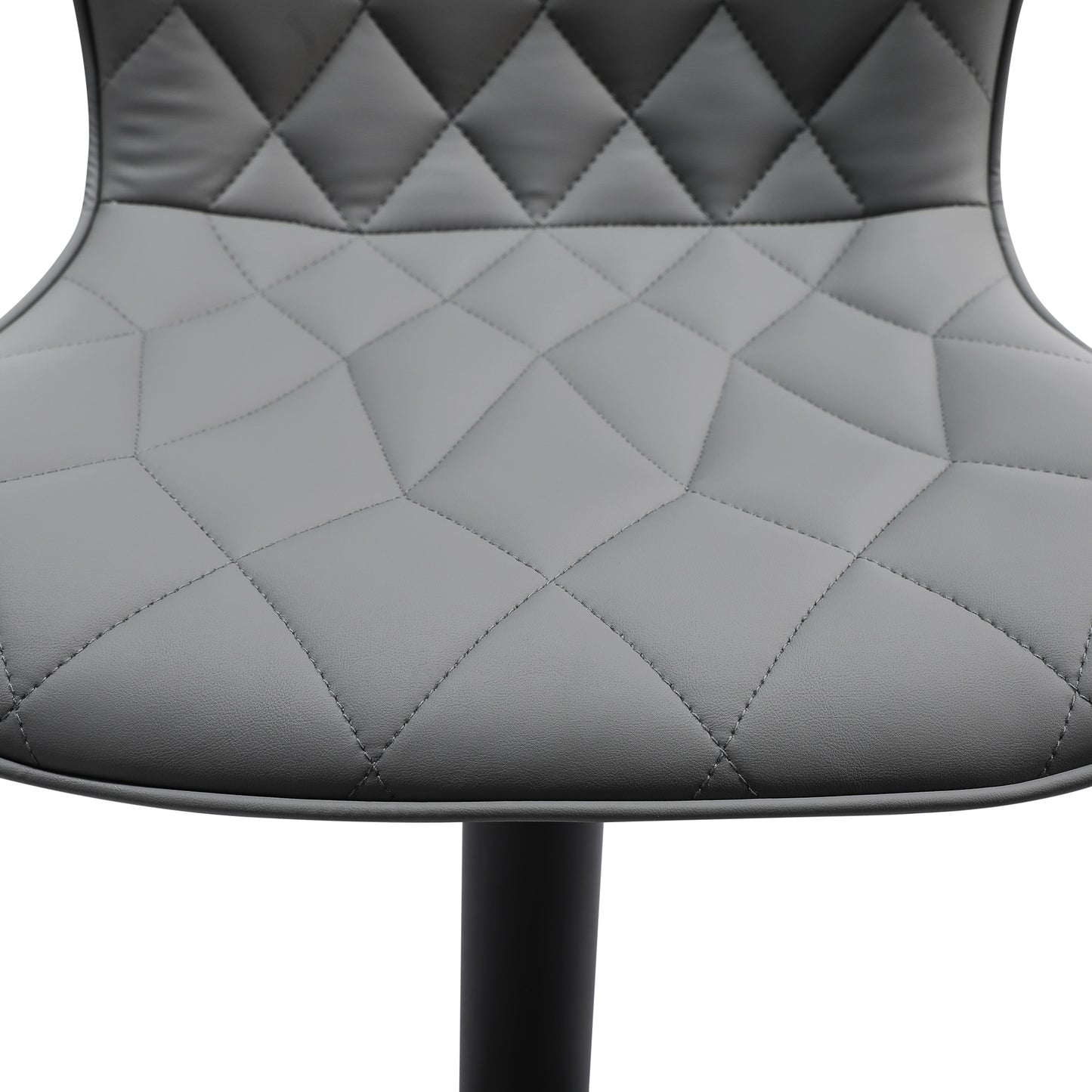 Banco de Bar Ajustável em Pele de Gato com Diamond Quilted*2 HOMEMIYN (53x46x113 cm - grau)