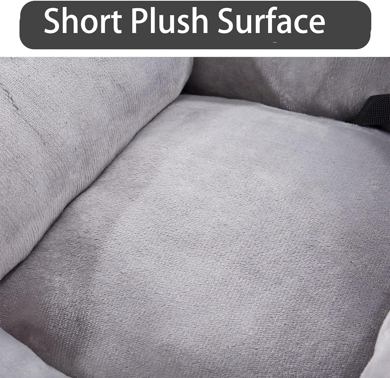 Siège auto pour chien avec ceinture de sécurité stable et sac de rangement, siège auto pour chien imperméable et lavable pour siège arrière et avantle, Noir.