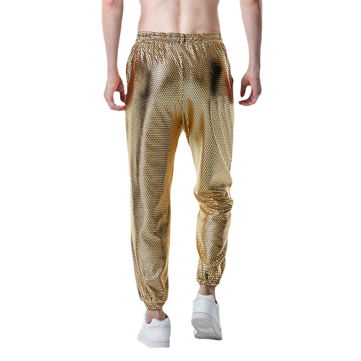 YFFUSHI Mens Party Prom Diamond Sequin Glitter Casual Pants