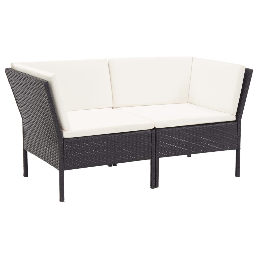 Conjunto de muebles de jardín de ratán sintético tejido a mano, sofá empalmable, mesa de centro, 6 piezas, sofá esquinero para salón de patio