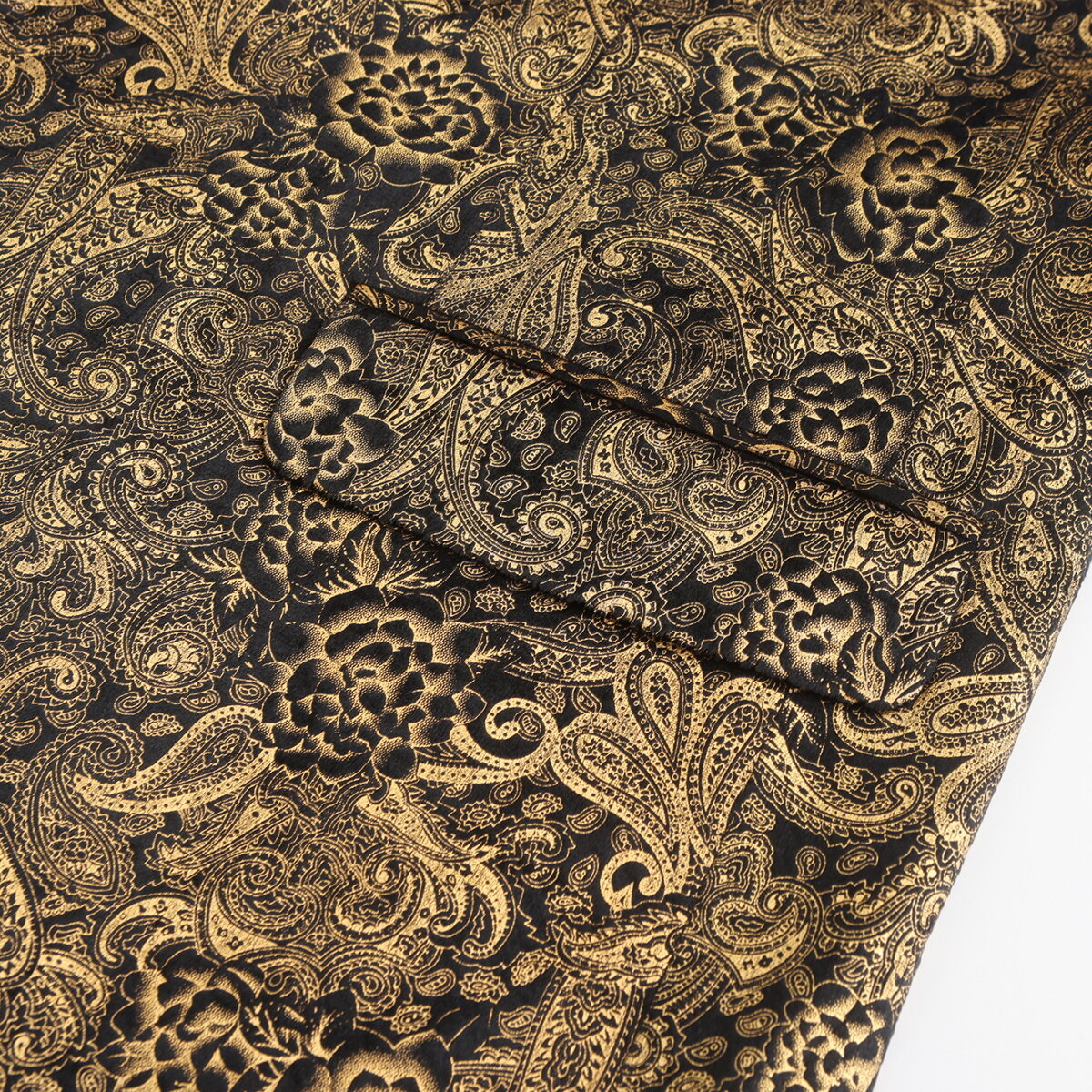 YFFUSHI Mens Paisley Print Blazer Casual Slim Fit 1 Button Suit Jacket