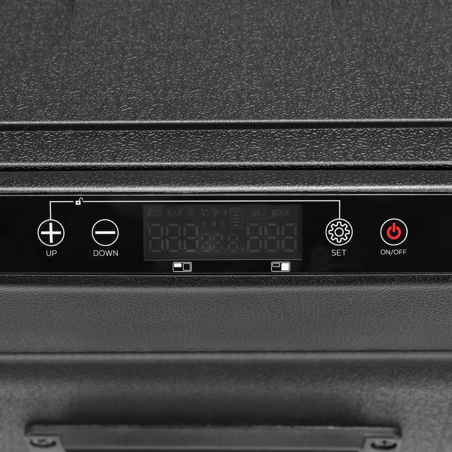Elektrische dubbelzones koelbox voor auto, 45 L, 12 V, 240 V, draagbaar, met wieltjes, zwart