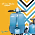 Moto scooter eléctrica doble Vespa para niños - ORYXEARTH - Azul - 6V - 3-4 km/h