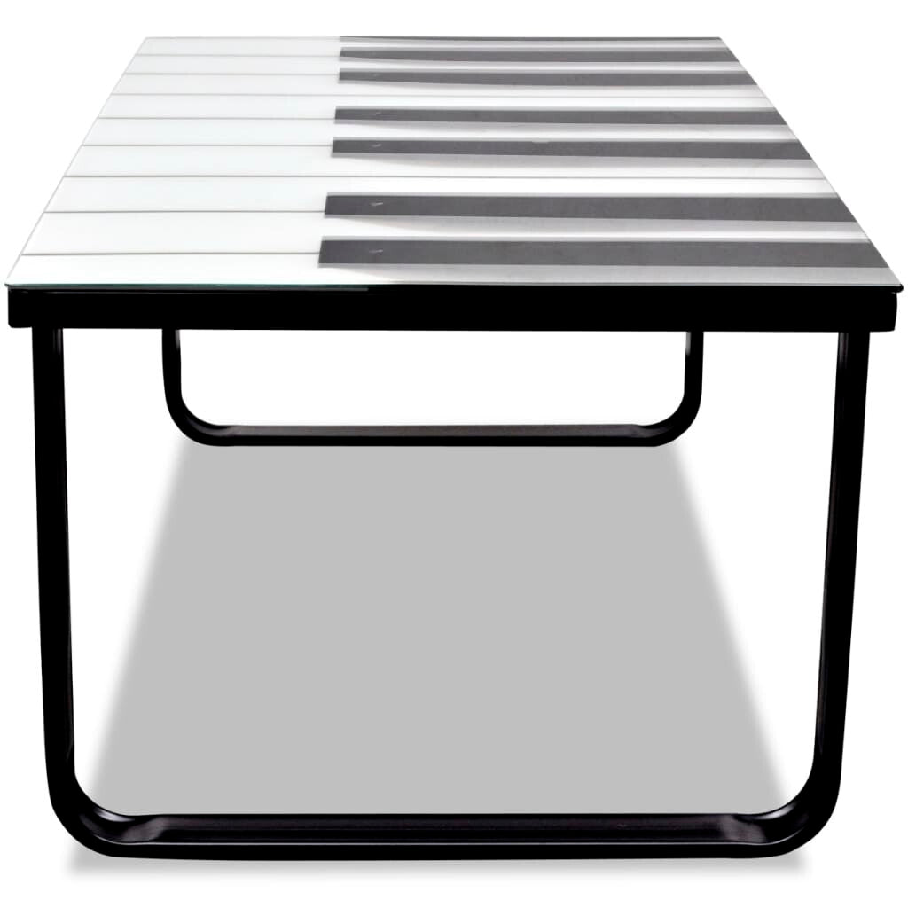 Baixo - Impressão de piano - Verre trempé - 90 x 45 x 32 cm - Design contemporâneo