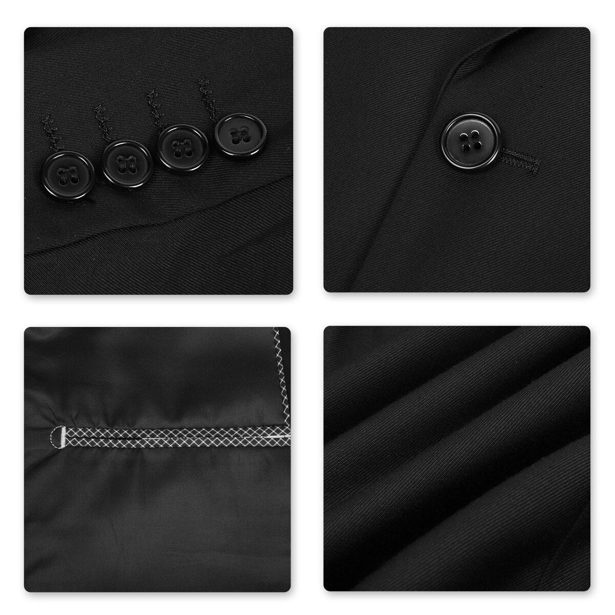 YOUTHUP Mens Business Formal 1 Button Slim Blazer