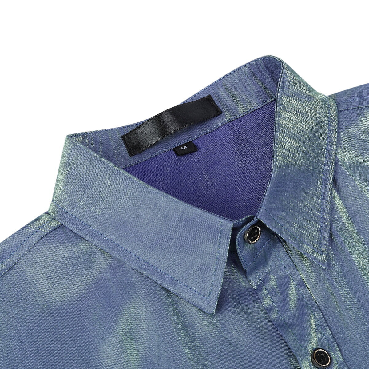 Youthup Mens Satin Shiny Lightweight Shirt