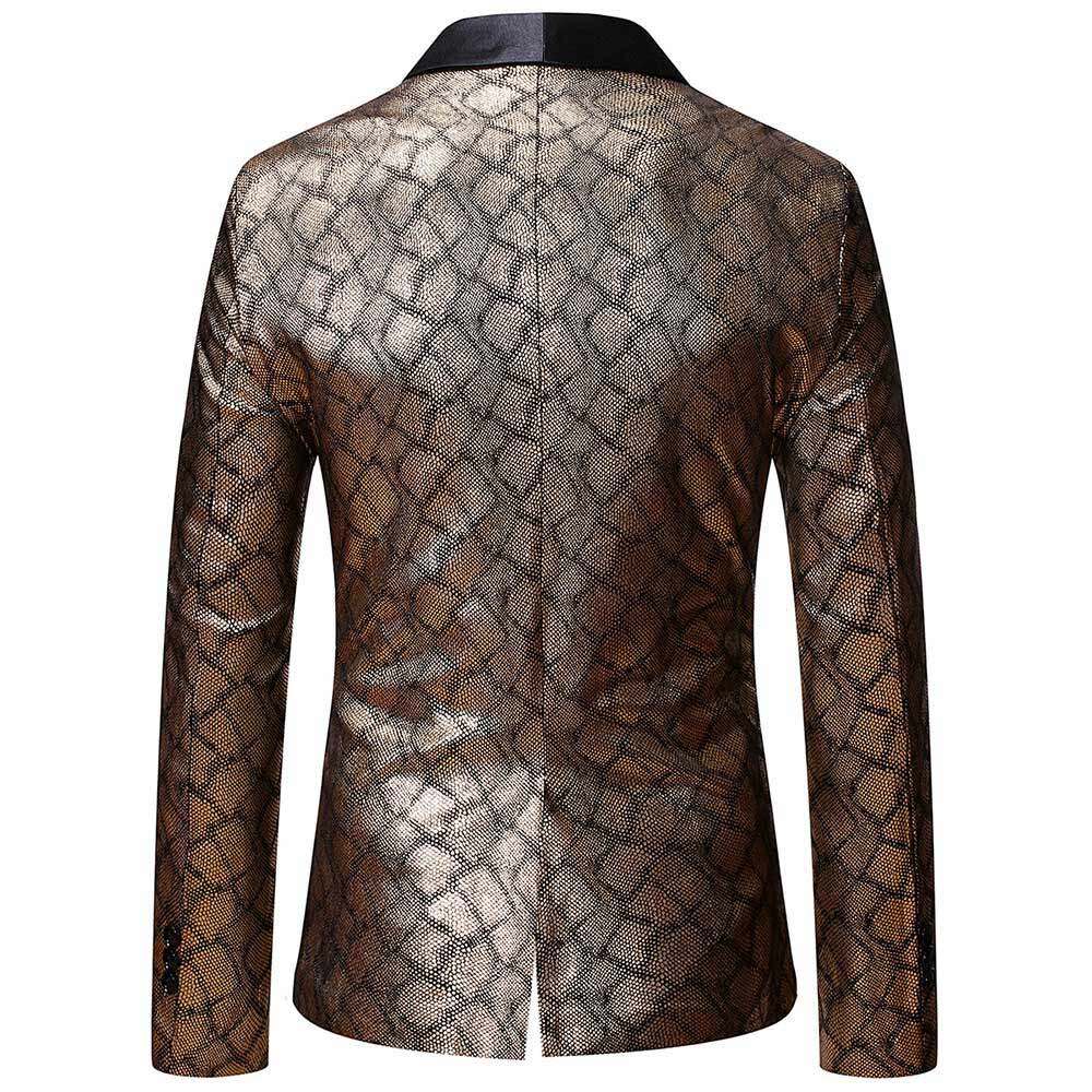 Youthup Mens Luxury Shiny Blazer Wedding Party Dinner Tuxedo