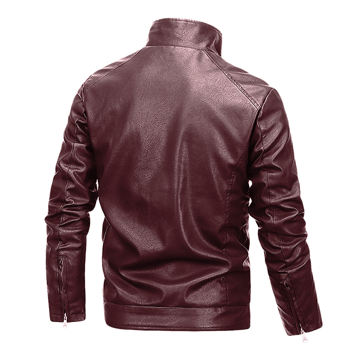 Youthup Mens Leather Coat Cashmere Fleece Lined Jacket