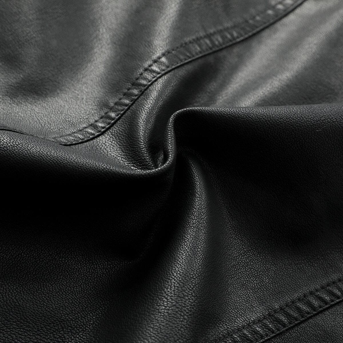 Youthup Mens Glossy Slim Fit Waterproof Leather Jacket