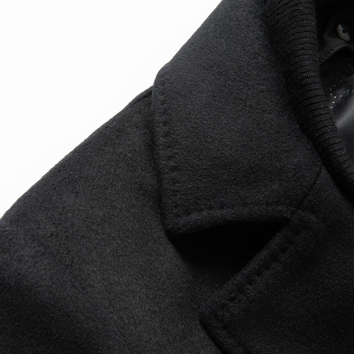 YOUTHUP Mens Thick Long Coat Double Collar Windproof Warm Casual Coat
