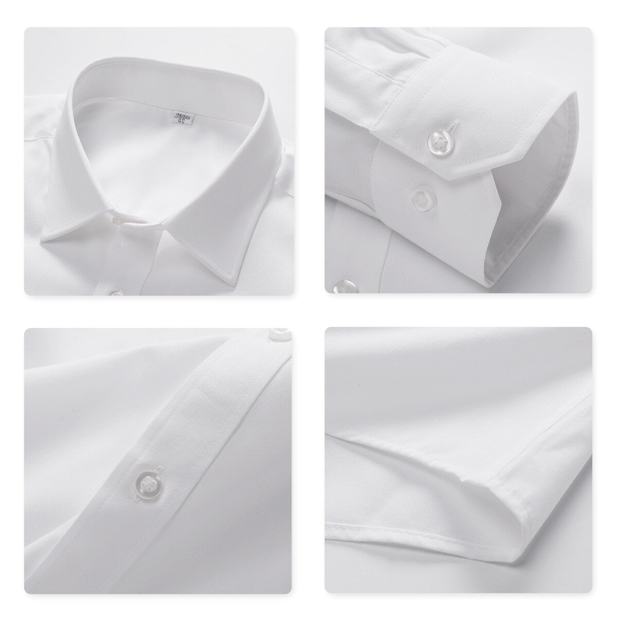 Youthup Mens Slim Business Formal Suit Shirt