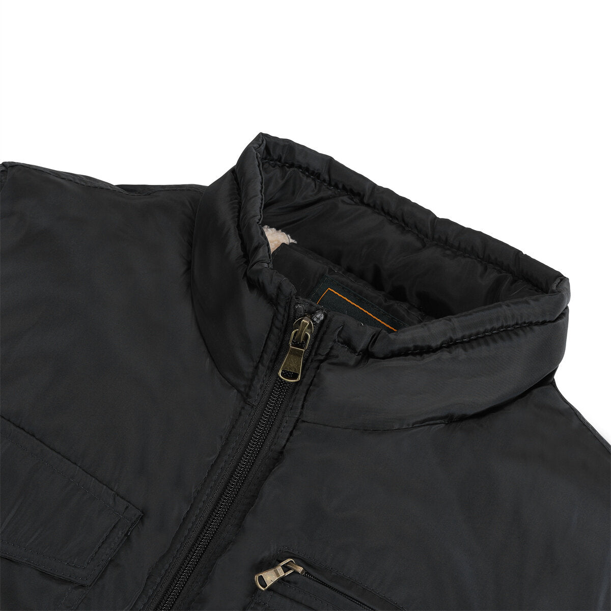YOUTHUP Mens Fleece Vest Casual Loose Multi Pocket Padded Vest