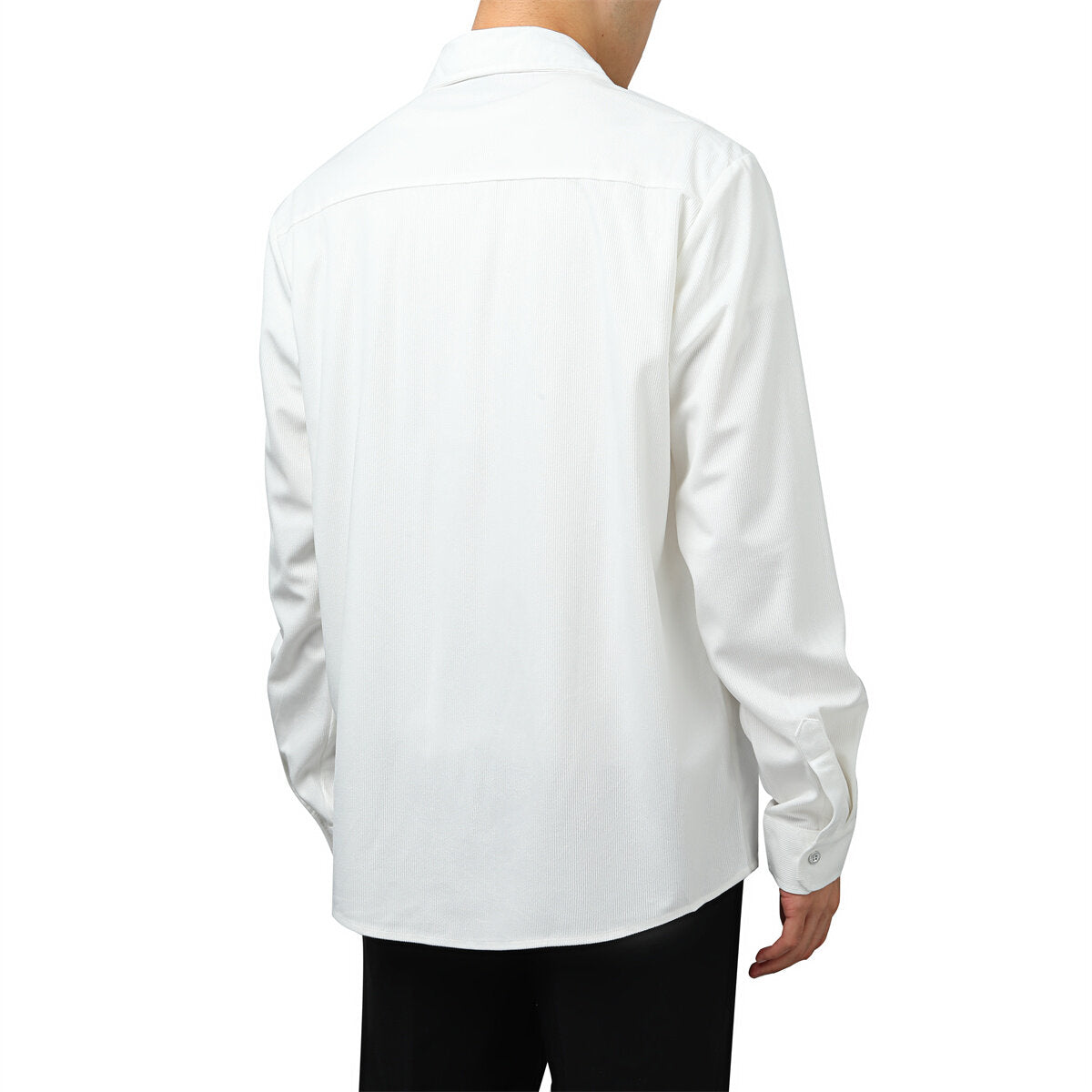 YOUTHUP Mens Casual Corduroy Shirt Long Sleeve Slim Lapel Padded Top
