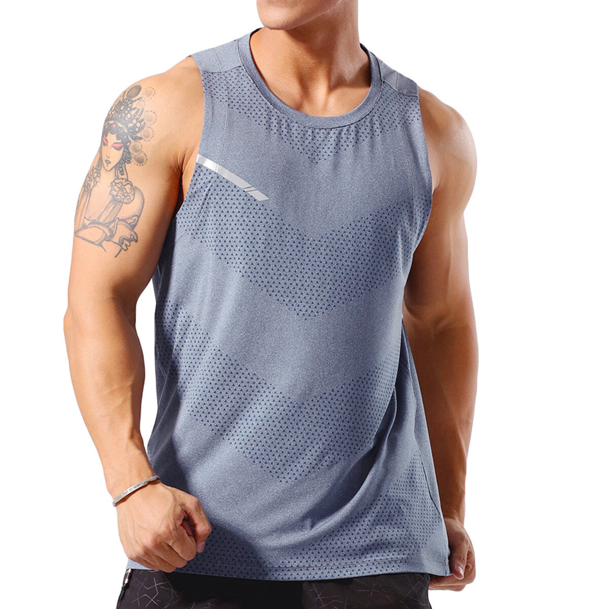 Youthup Unisex Running Sleeveless Shirt Reflective Quick-Drying Sports Vest