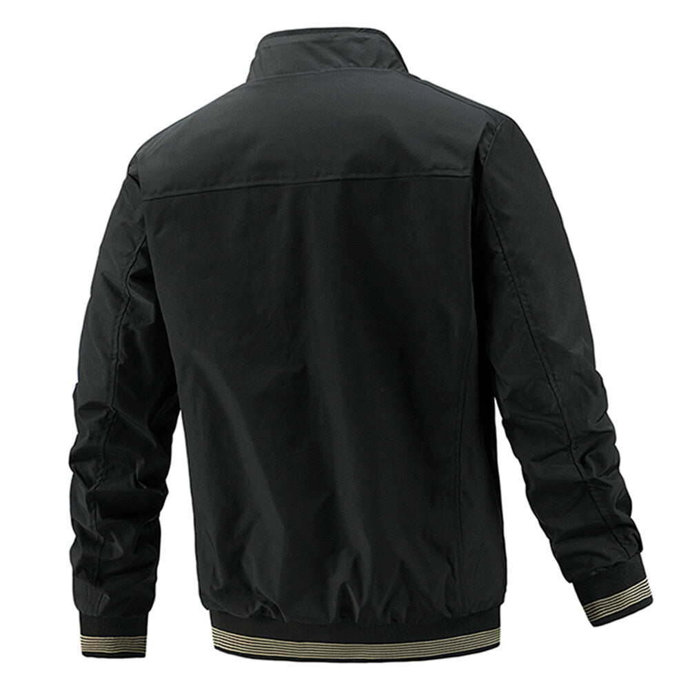 Youthup Mens Stand Collar Reversible Lightweight Bomber Jacket