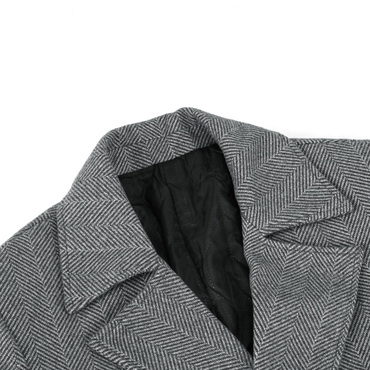 YOUTHUP Mens Casual Windproof Double Breasted Lapel Collar Wool Coat
