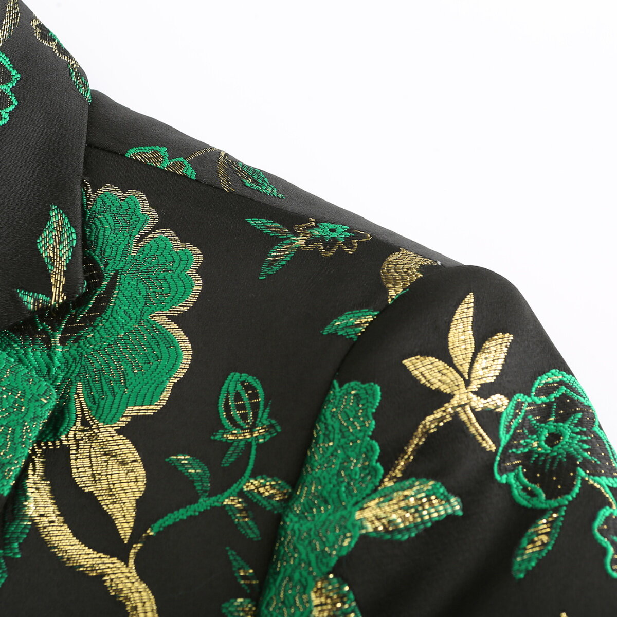 YOUTHUP Mens Embroidery Blazer Slim Fit Flowery Suit Jacket Stylish Floral Tuxedo for Dinner Party Prom