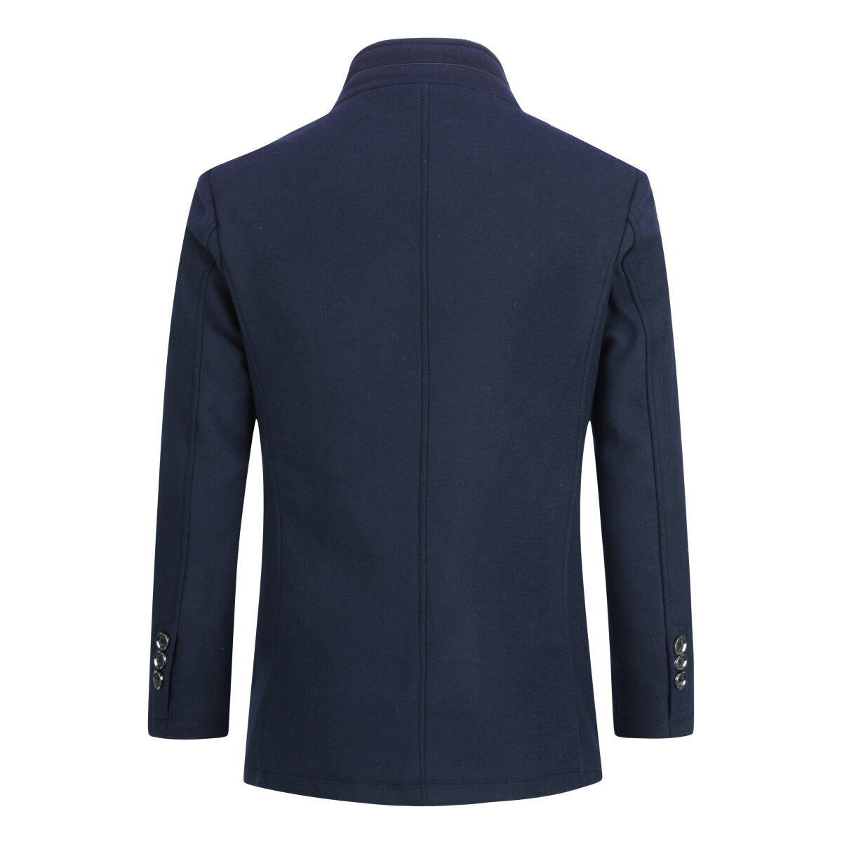 Youthup Mens Single Breasted Slim Fit Wool Coat And Thickened Vest