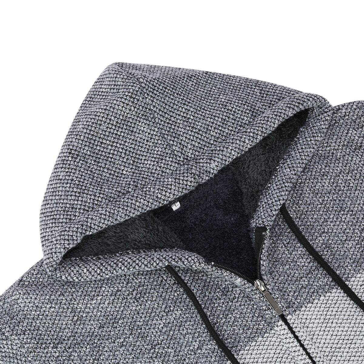 Youthup Mens Hooded Cardigan Fleece-lined Knitted Pullover Sweater