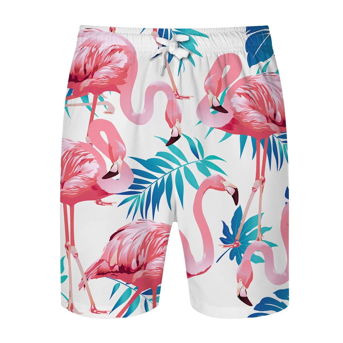 YOUTHUP Mens Summer Hawaiian Flamingo Shirt and Shorts Outfit Set