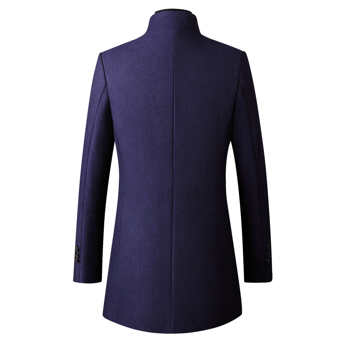 Youthup Mens Slim-Fit Stand Collar Woolen Coat