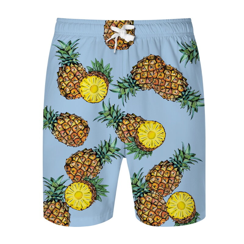 Youthup Mens 2pce Beach Outfit Pineapple Printed Shorts Set