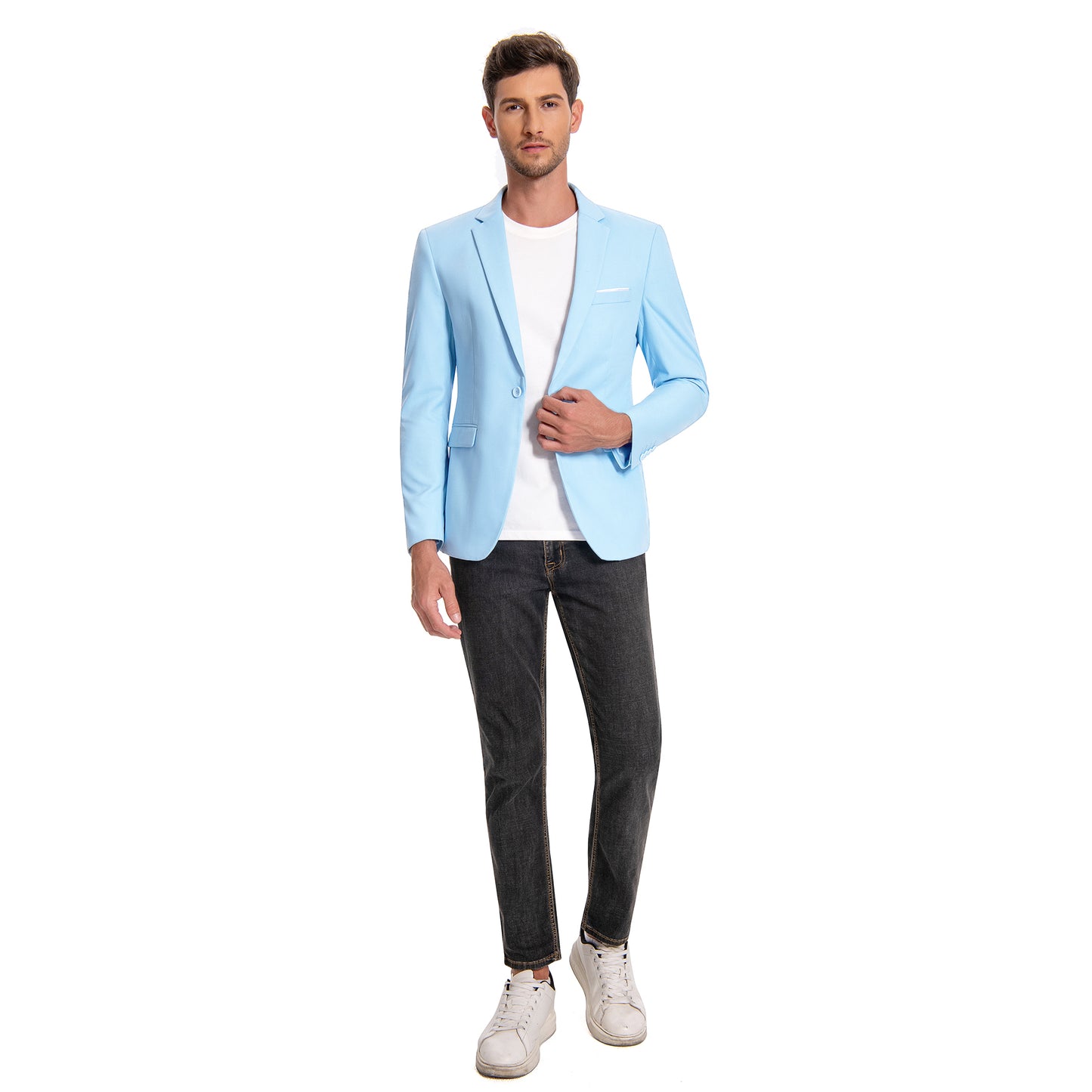 Cloudstyle Men's Suit Jacket One Button Slim Fit Sport Coat Business Daily Blazer