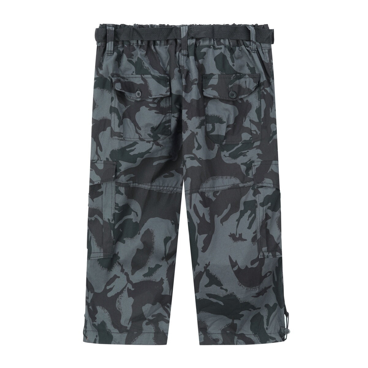 Mens Capri Pants Summer Casual Sports Cargo Multi-Pocket Shorts