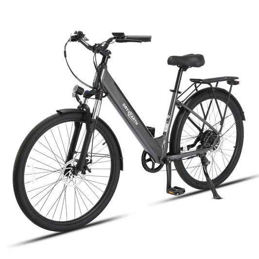Oryxearth City / Pedelec Elektrofahrrad, SHIMANO 7-Gang, 250W Motor, 5 Unterstützungsmodi, Grau