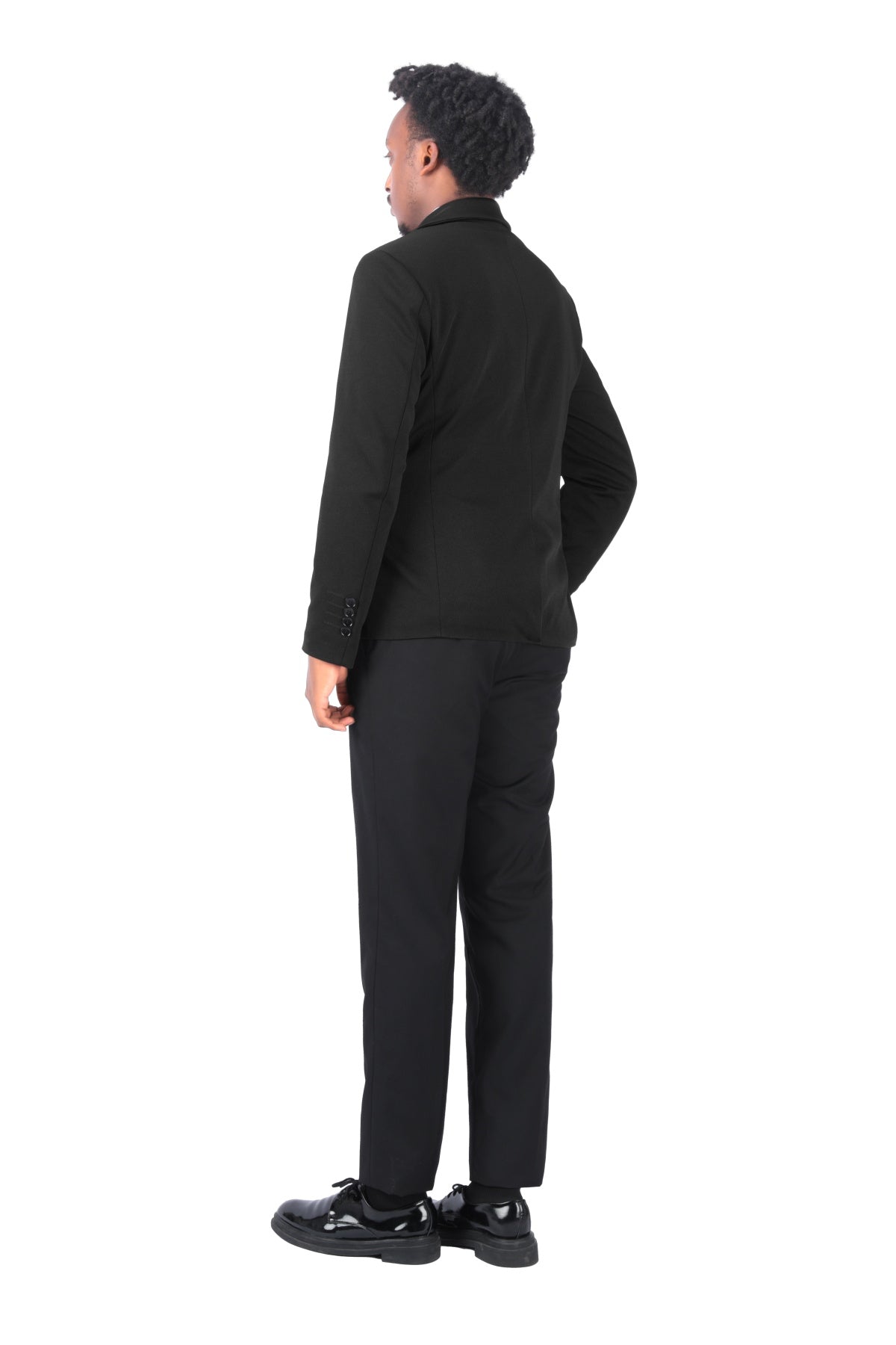 Cloudstyle Men's Suit Jacket One Button Slim Fit  Business Daily Black Blazer