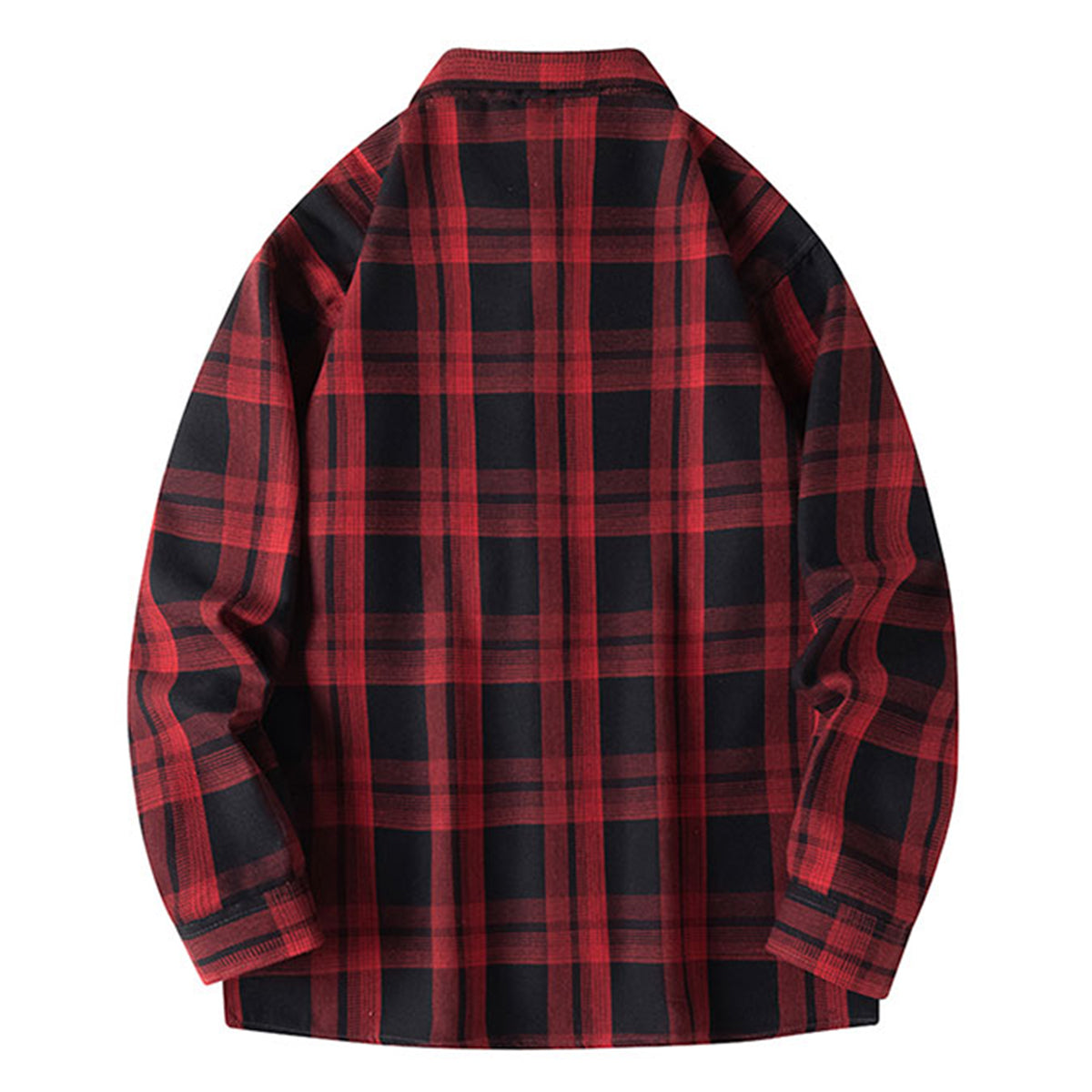 YFFUSHI Mens Plaid Long Sleeve Classic Cotton Shirt