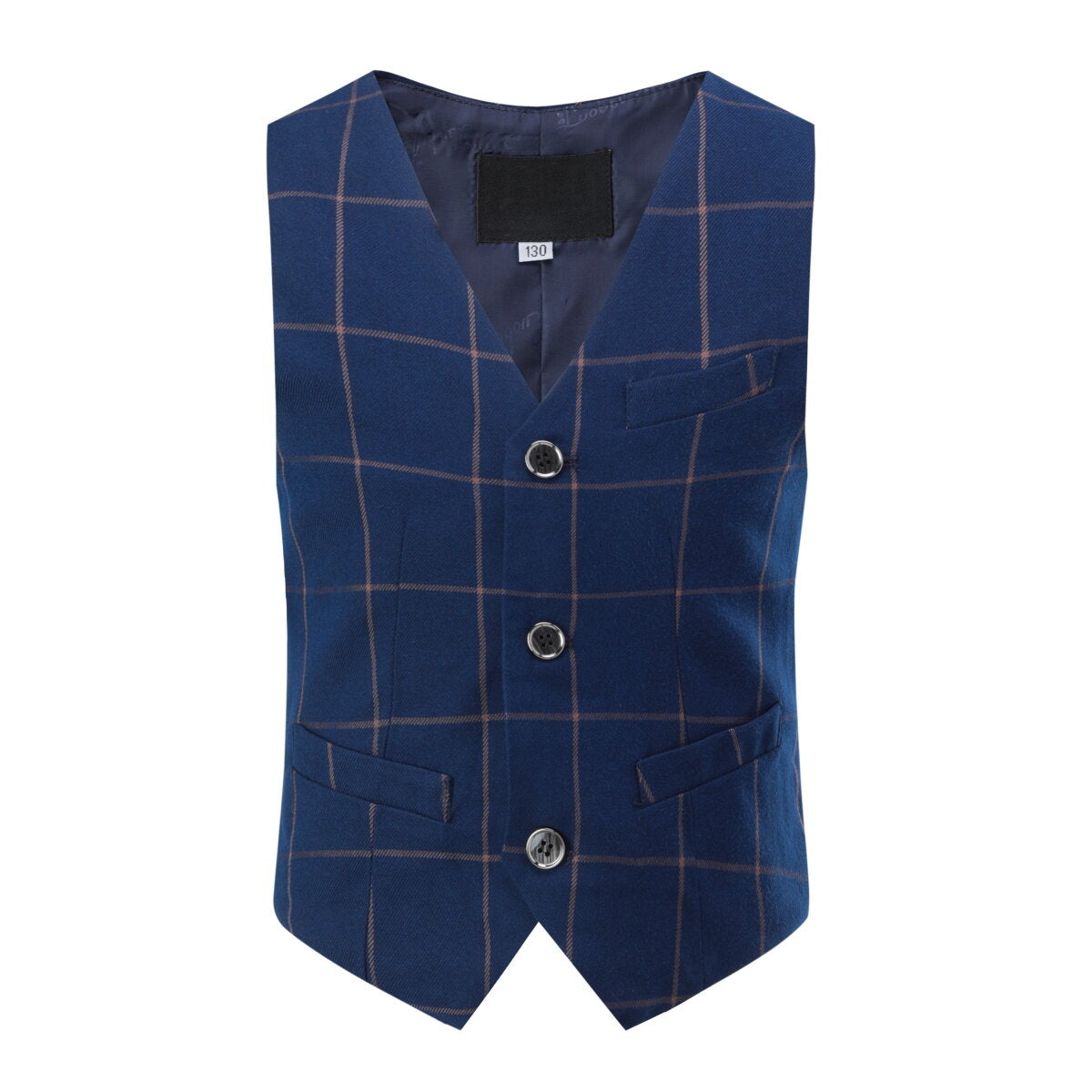 YFFUSHI 4-Pcs Boys Plaid Vest Set Formal Dress Suits Wedding Outfit