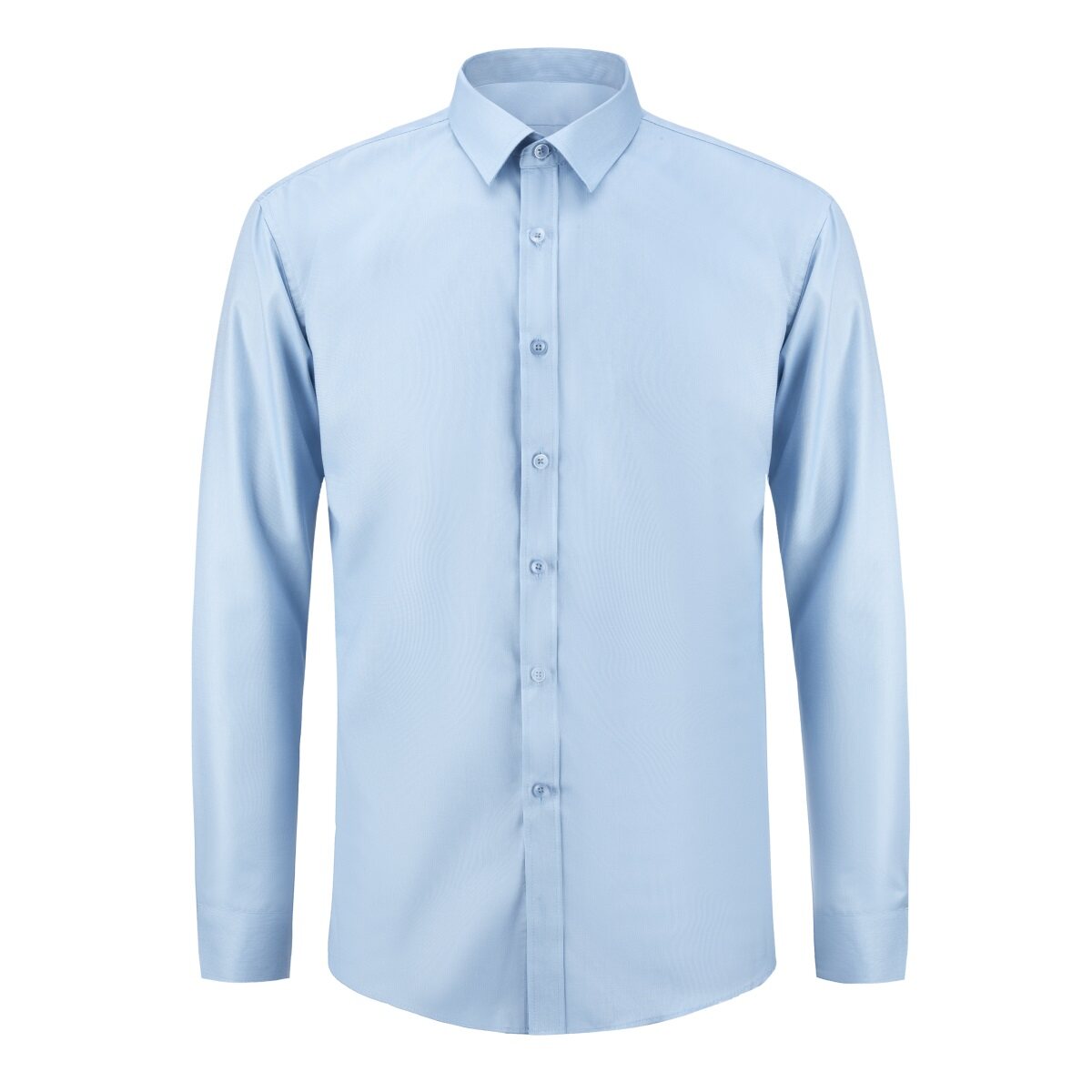 YFFUSHI Mens Long Sleeve Business Shirt Lightwight Lapel Formal Top