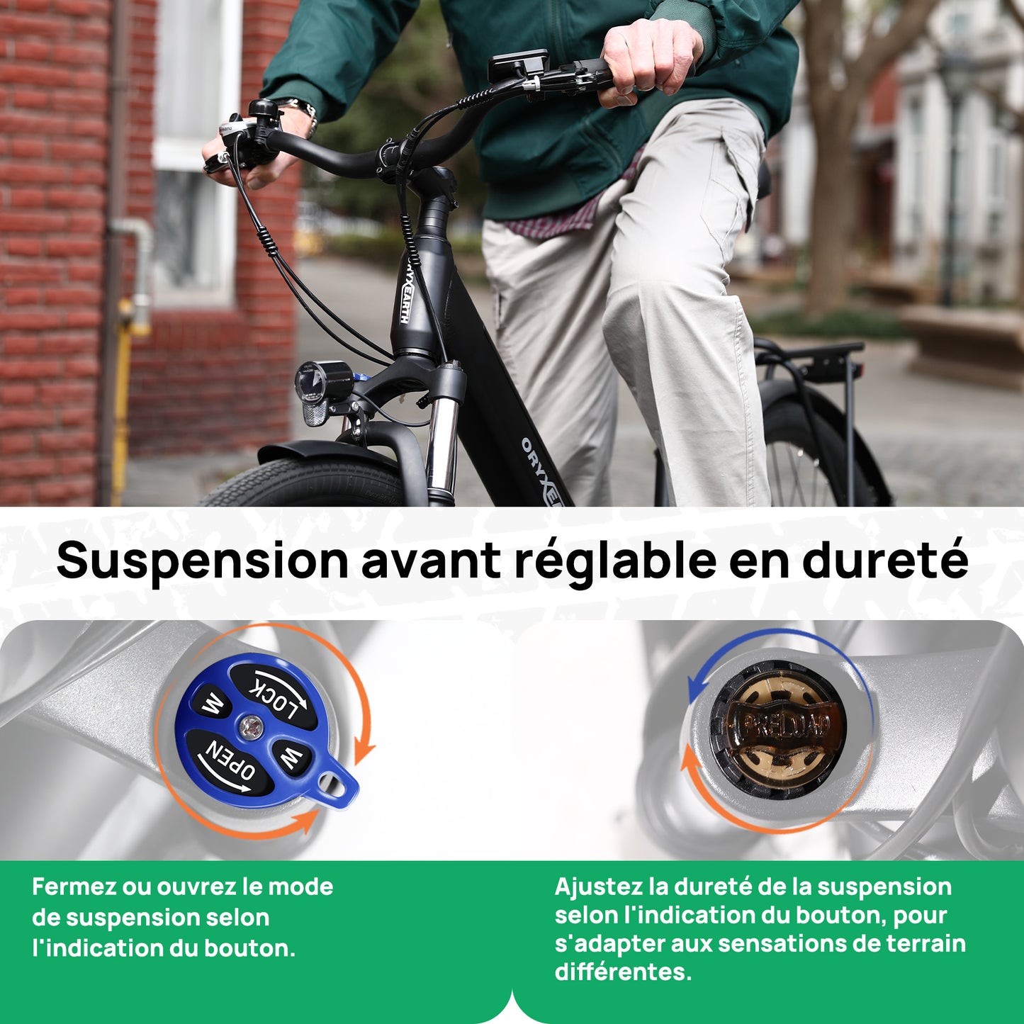 Fiets met Elektrische Ondersteuning Oryxearth City / Pedelec, SHIMANO 7 Versnellingen, Motor 250W, 5 Ondersteuningsmodi, Zwart.