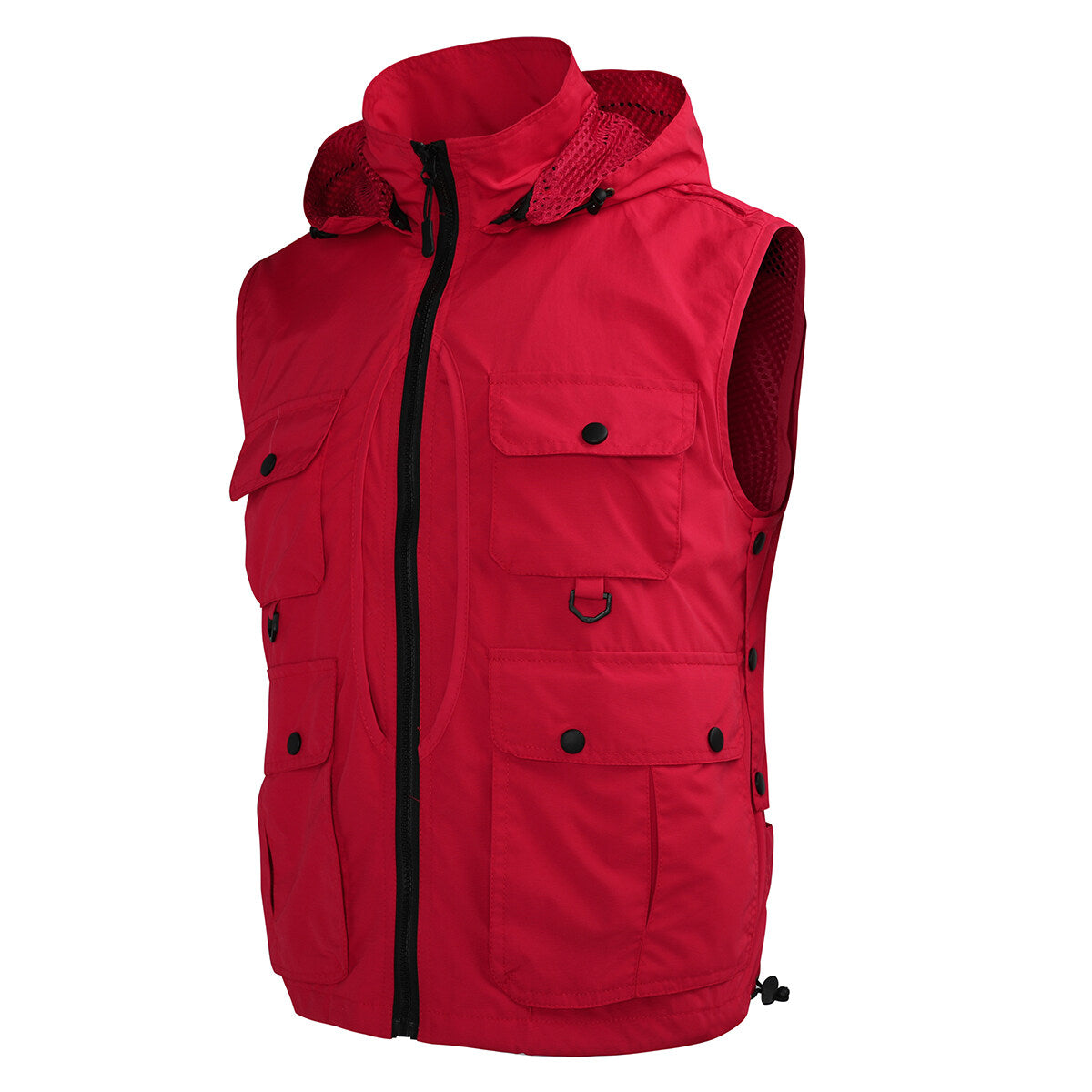YFFUSHI Mens Outdoor Quick Dry Hooded Multi-Pocket Camping Hunting Fishing Vest