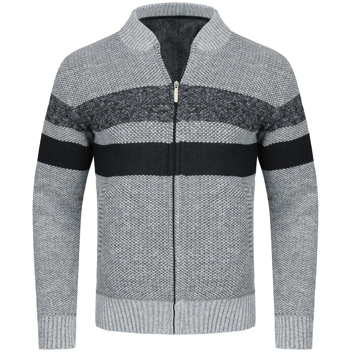 YFFUSHI Mens Casual Slim Full Zip Knitted Cardigan Sweaters
