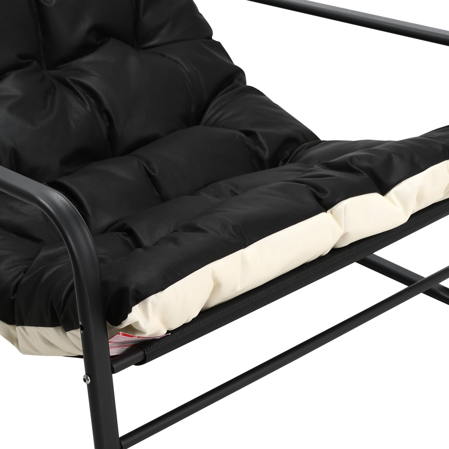 Cadeira de jardim HOMEMIYN (116,5 x 92 x 72 cm - aço - preto)