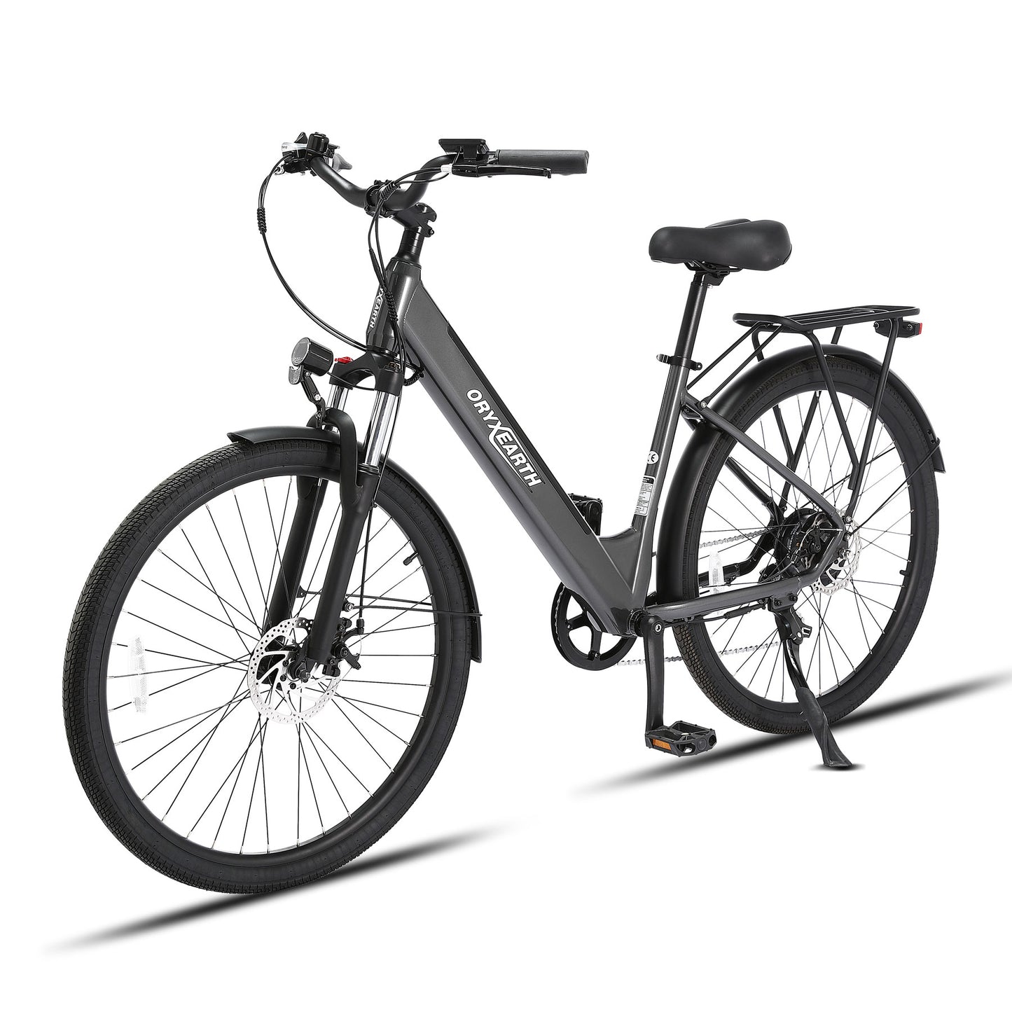 Bicicleta Elétrica Oryxearth 250W-SHIMANO7V (rodas de 27,5 cm - alumínio cinza brilhante)