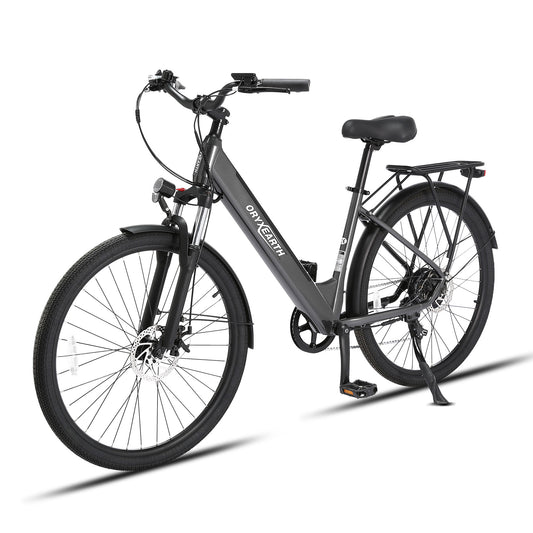 Bicicleta Elétrica Oryxearth 250W-SHIMANO7V (rodas de 27,5 cm - alumínio cinza brilhante)