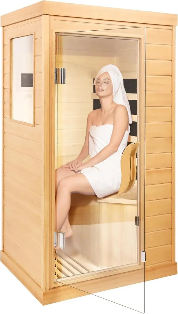 Sauna portátil - infrarroja, 156x89x70cm, madera - sp-800w