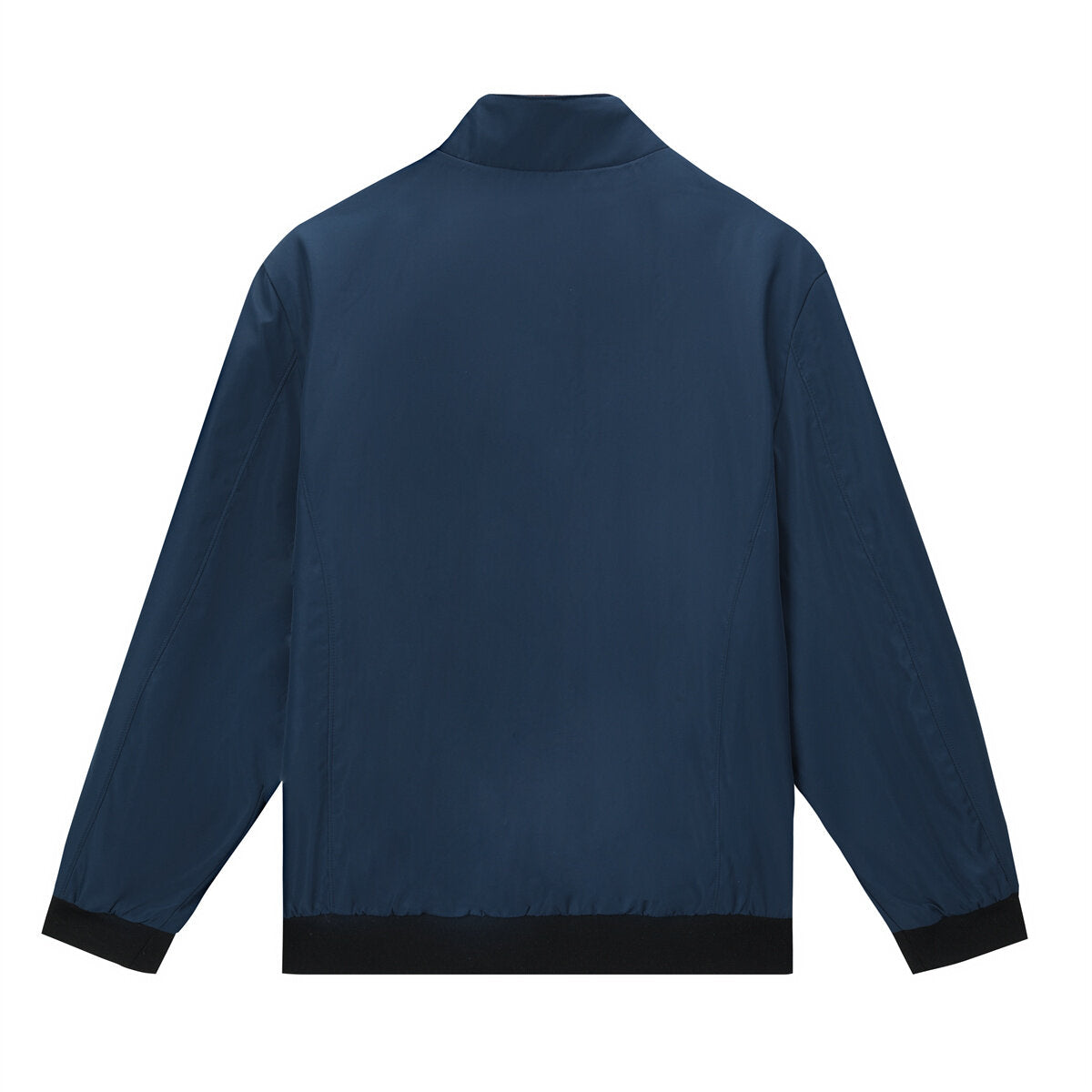 YFFUSHI Mens Fleece Thickened Jacket Solid Color Warm Stand Collar Zipper Coat