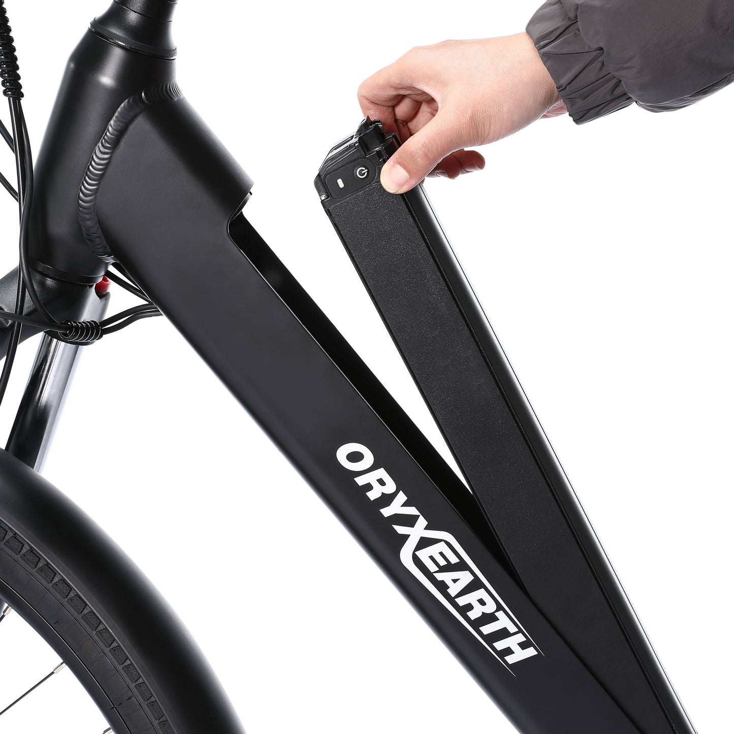 Bicicleta Elétrica Oryxearth 250W-SHIMANO7V (rodas de 27,5 cm - Preto mate)