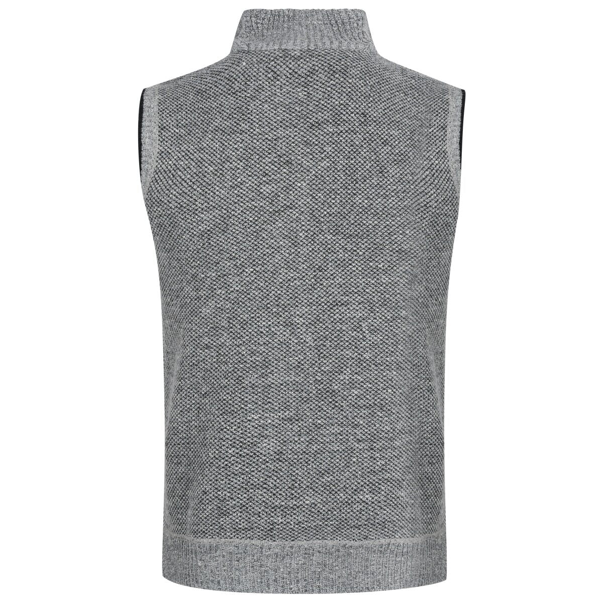 YOUTHUP Mens Knitted Gilet Fleece Lining Quilted Cardigan