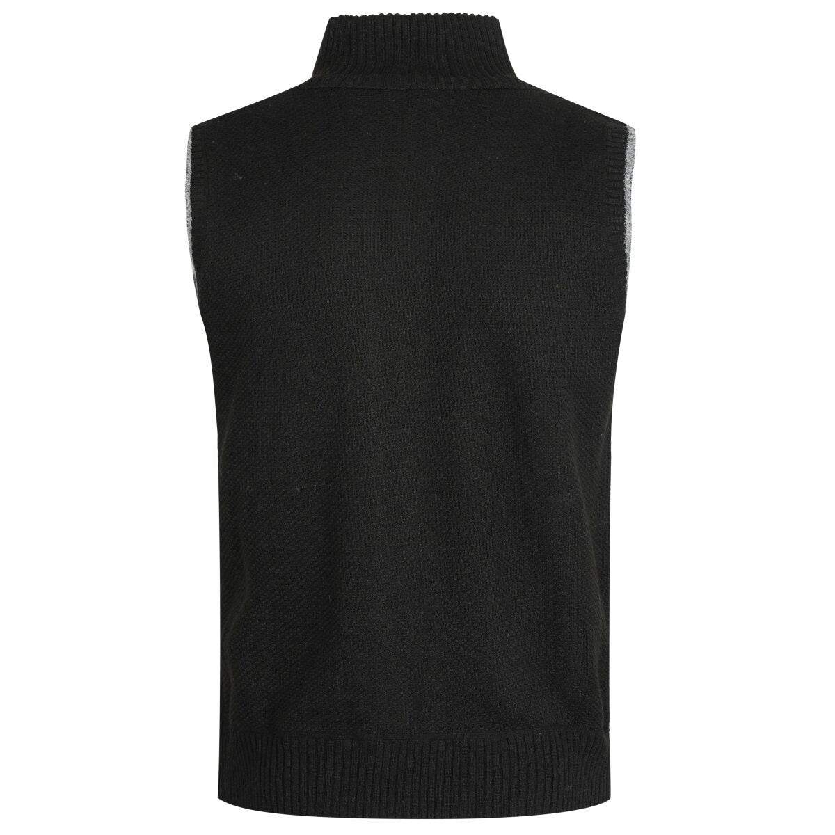 YOUTHUP Mens Knitted Gilet Fleece Lining Quilted Cardigan