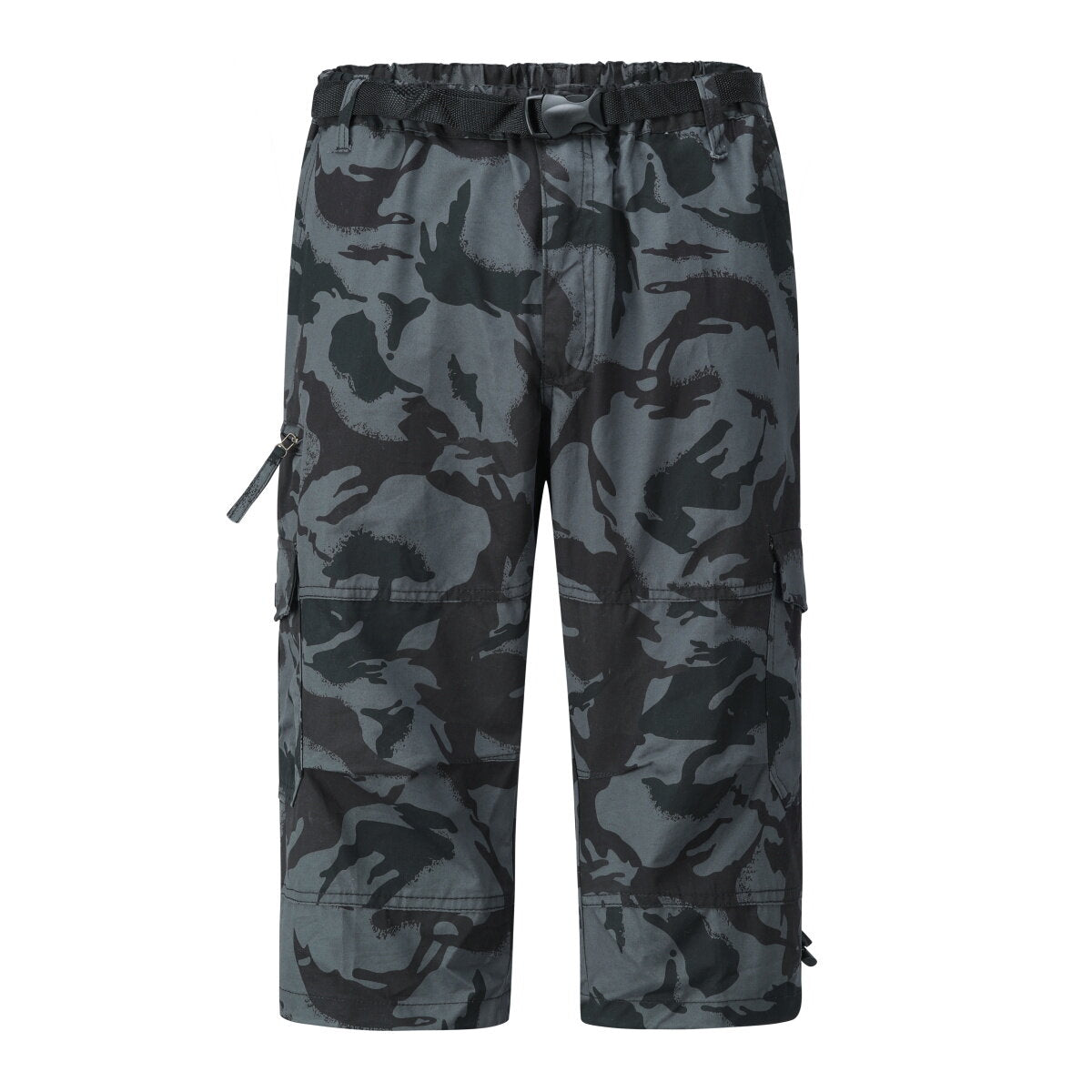 YFFUSHI Mens Capri Pants Summer Casual Sports Cargo Multi-Pocket Shorts