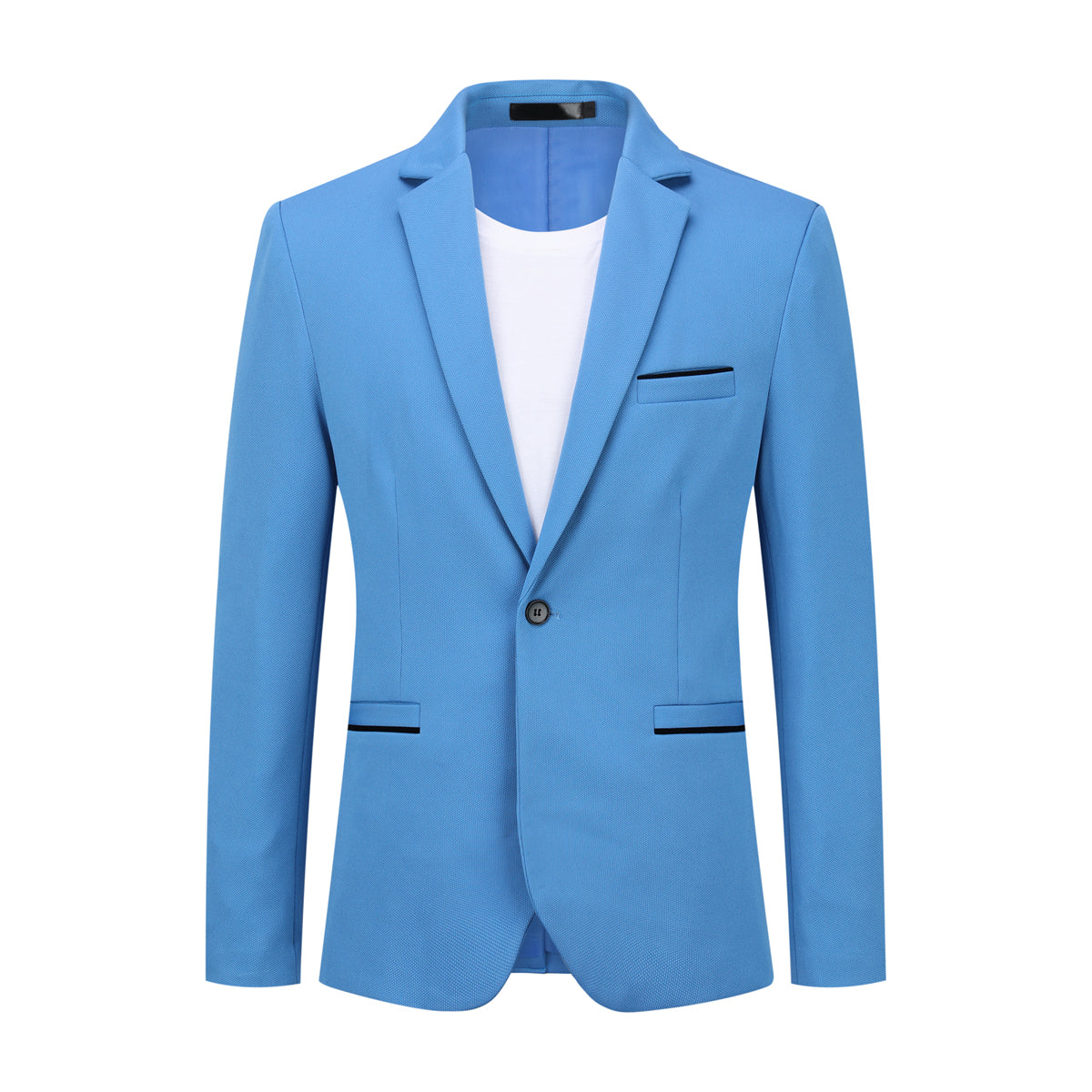Cloudstyle Men's Suit Jacket One Button Slim Fit  Business Daily Black Blazer