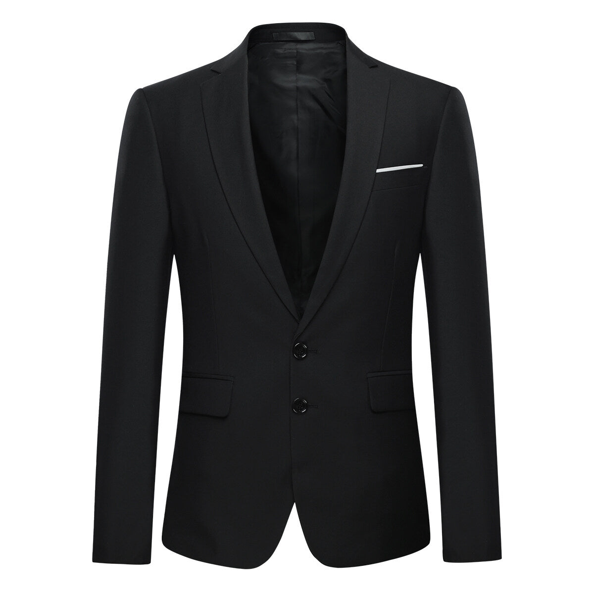 YFFUSHI Mens Classic 2 Piece 2 Button Solid Color Slim Business Suit Set