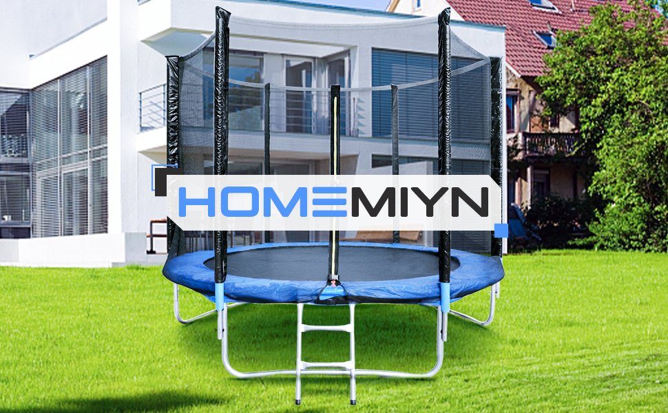 HomeMiYN Trampolim para Crianças com Rede de Segurança - Jardim(244x200 cm)
